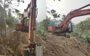  निगम जोन 9 द्वारा सड्डू  में नाले पर किया गया अतिक्रमण हटाया गया