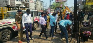 जनहित में अभियान चलाकर करवाया गया अतिक्रमणमुक्त, लगभग 23 अवैध ठेले हटाए गए