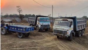खनिजों के अवैध  उत्खनन व परिवहन पर 14 वाहन जप्त