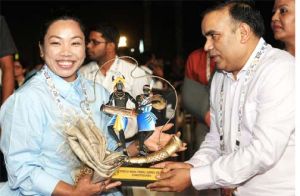  एशियन गेम्स का पदक जीतना मेरा अधूरा सपना &ndash; केआईटीजी उद्घाटन पर बोलीं मीराबाई चानू