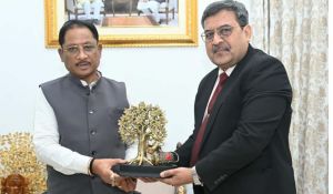  मुख्यमंत्री  विष्णु देव साय से आईओसीएल के मुख्य महाप्रबंधक ने की सौजन्य मुलाकात