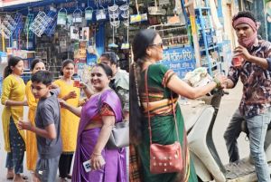 महाराष्&zwj;ट्र मंडल ने राहगीरों को पिलाया शरबत