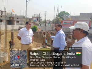 नगर निगम मुख्य अभियंता संजय बागड़े ने ठक्करबापा वार्ड गुढ़ियारी दीक्षानगर में निर्माणाधीन जलागार के निर्माण कार्य की प्रगति प्रत्यक्ष देखी