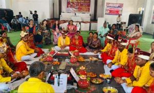  मुख्यमंत्री कन्या विवाह योजना अंतर्गत सामूहिक विवाह कार्यक्रम तहत जिले में परिणय सूत्र में बंधे 46 जोड़े