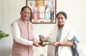  नई दिल्ली में मुख्यमंत्री विष्णु देव साय ने दिल्ली की मुख्यमंत्री रेखा गुप्ता से की सौजन्य भेंट