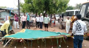 चौहान टाउन से शासकीय शाला जुनवानी चौक तक चला अतिक्रमण हटाओ अभियान