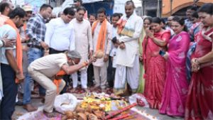  विधायक राजेश मूणत और पार्षदों ने किया विकास कार्यों का भूमिपूजन