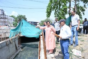 महापौर मीनल चौबे ने नाला की प्रगति का किया प्रत्यक्ष निरीक्षण महापौर मीनल चौबे ने नाला की प्रगति का किया प्रत्यक्ष निरीक्षण