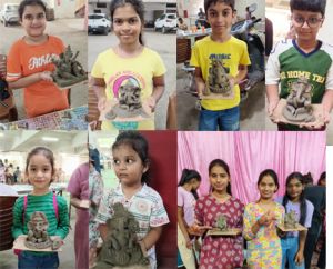  100 से अधिक बच्चों ने बनाए मिट्टी के गणेश... पर्यावरण संरक्षण का दिया संदेश
