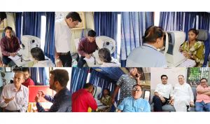 पत्रकारों के लिए रायपुर प्रेस क्लब में नेत्र स्वास्थ्य परीक्षण शिविर