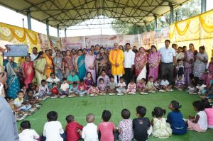 ग्राम पंचायत अंजोरा में हुआ आंगन मिलन सेवा कार्यक्रम का आयोजन