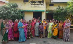 आँगन मिलन सेवा उत्सव में पोषण, स्वास्थ्य तथा बच्चों की उचित देखभाल के प्रति किया गया जागरूक