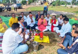  बोरियाखुर्द में भूमिपूजन के साथ पंचम 'दशहरा सांस्कृतिक महोत्सव' का श्रीगणेश