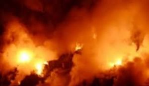 गैस सिलेंडर में विस्फोट से लगी आग;12 लोगों की मौत, 25 अन्य घायल