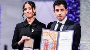 नरगिस मोहम्मदी के बच्चों ने उनकी ओर से नोबेल शांति पुरस्कार स्वीकार किया