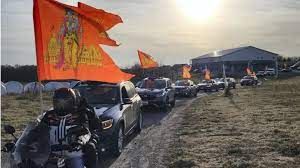  कैलिफोर्निया में बे एरिया के लोगों ने भगवान राम को समर्पित कार रैली निकाली