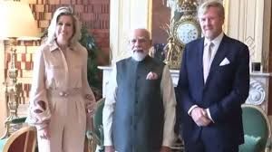 प्रधानमंत्री मोदी ने नीदरलैंड के राजा और रानी से मुलाकात की