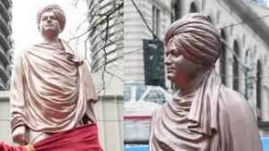 शिकागो में भारतीय दूतावास में स्वामी विवेकानंद की प्रतिमा का अनावरण