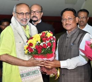 उपराष्ट्रपति सी. पी. राधाकृष्णन पहुंचे छत्तीसगढ़