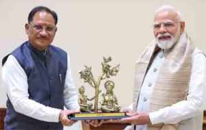   प्रधानमंत्री नरेंद्र मोदी से मुख्यमंत्री विष्णु देव साय ने की भेंट