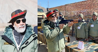 प्रधानमंत्री ने करगिल में सुरक्षाबलों के साथ दिवाली मनाई प्रधानमंत्री ने करगिल में सुरक्षाबलों के साथ दिवाली मनाई