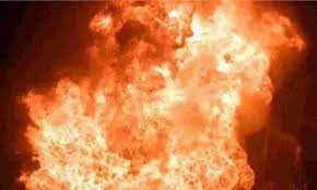  ईंट के भट्ठे में आग से दो बच्चों समेत पांच की मौत