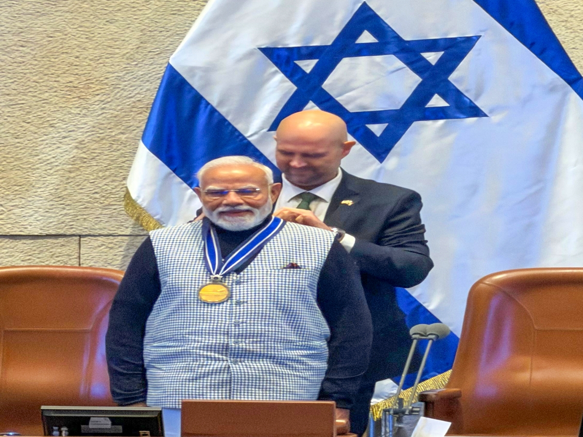 नेसेट का सर्वोच्च सम्मान पाने वाले पहले भारतीय प्रधानमंत्री बने मोदी नेसेट का सर्वोच्च सम्मान पाने वाले पहले भारतीय प्रधानमंत्री बने मोदी