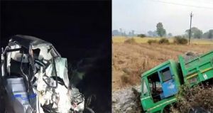 ट्रक और जीप की टक्कर में 10 की मौत