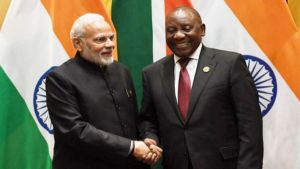  मोदी और दक्षिण अफ्रीकी  के राष्ट्रपति के बीच फोन पर हुई बातचीत 