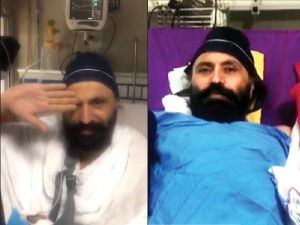  हमले में कट गया था हाथ, ऑपरेशन के बाद सैल्यूट करते दिखे सब इंसपेक्टर हरजीत सिंह