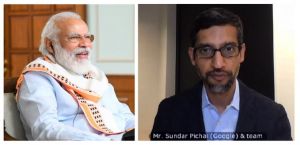 प्रधानमंत्री ने गूगल के सीईओ  के साथ डेटा और साइबर सुरक्षा के मुद्दों पर चर्चा की