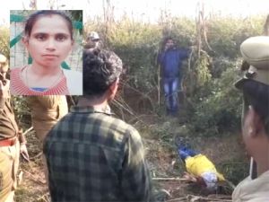 बहाने से खेत बुलाकर पत्नी का गला घोंट दिया!