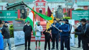  भारतीय सैनिक का ध्यान गिनीज रिकॉर्ड पर: 4,300 किलोमीटर लंबी दूरी की दौड़ शुरू की