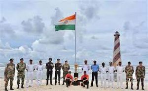  अंडमान-निकोबार के सुदूर दक्षिणी छोर &lsquo;इंदिरा पॉइंट' पर पहुंची &lsquo;स्वर्णिम विजय मशाल'
