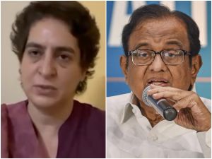 प्रियंका गांधी को हिरासत में लिया जाना गैरकानूनी, उप्र में कानून का राज नहीं: चिदंबरम