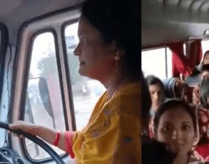 चालक को दौरा पड़ने के बाद महिला ने 10 किलोमीटर तक चलाई बस