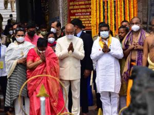  राष्ट्रपति रामनाथ कोविंद ने जगन्नाथ मंदिर में पूजा-अर्चना की