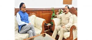  नवनियुक्त  प्रधान वैज्ञानिक सलाहकार ने केंद्रीय मंत्री जितेंद्र सिंह से मुलाकात कर स्टार्टअप पर चर्चा की