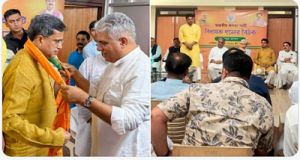 त्रिपुरा में प्रदेश भाजपा अध्&zwj;यक्ष माणिक साहा को नया मुख्&zwj;यमंत्री चुना गया