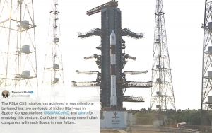 पीएसएलवी सी-53 मिशन ने भारत के स्टार्ट अप में निर्मित दो उपग्रहों के प्रक्षेपण से अंतरिक्ष क्षेत्र में बड़ी उपलब्धि हासिल की- नरेन्द्र मोदी