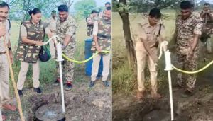 हैंडपंप लगाकर निकालते थे जमीन में गड़े ड्रमों से अवैध शराब हैंडपंप लगाकर निकालते थे जमीन में गड़े ड्रमों से अवैध शराब