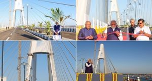 प्रधानमंत्री नरेन्‍द्र मोदी ने गुजरात में देश के सबसे लंबे केबल-ब्रिज सुदर्शन सेतु का उद्घाटन किया