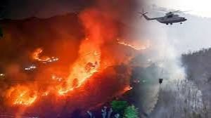 उत्तराखंड में जंगल की आग बुझाने के लिए वायुसेना के हेलीकॉप्टर की मदद ली गई