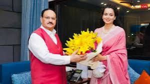 कंगना ने की भाजपा अध्यक्ष जेपी नड्डा से मुलाकात