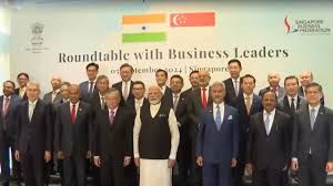 प्रधानमंत्री मोदी ने सिंगापुर में शीर्ष कारोबारियों व सीईओ से की मुलाकात