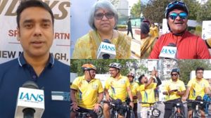 &lsquo;फिट इंडिया संडे ऑन साइकिल&rsquo; कार्यक्रम में शामिल हुए लोग, खुद को फिट रखने का दिया संदेश