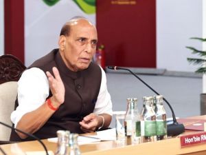 सूचना, वैचारिक और जैविक युद्ध से निपटने के लिए सेनाएं रहें सतर्क, ‘सुदर्शन चक्र’ मिशन की तैयारी तेज : रक्षा मंत्री राजनाथ सिंह सूचना, वैचारिक और जैविक युद्ध से निपटने के लिए सेनाएं रहें सतर्क, ‘सुदर्शन चक्र’ मिशन की तैयारी तेज : रक्षा मंत्री राजनाथ सिंह