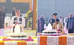 राष्ट्रपति और प्रधानमंत्री ने वाजपेयी के स्मारक सदैव अटल पर श्रद्धांजलि अर्पित की