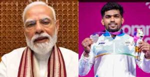 पीएम मोदी ने ग्लासगो राष्&zwj;ट्रमंडल खेलों में भारोत्तोलन में रजत पदक जीतने पर राजा मुथुपंडी को बधाई दी