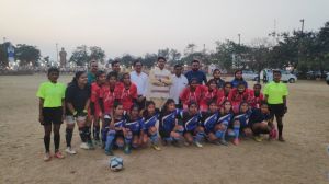  सप्रे स्कूल मैदान में  24वीं  राष्ट्रीय बालिका फुटबॉल स्पर्धा शुरू हुई